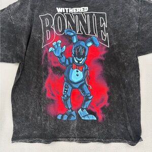 Withered Bonnie Graphic Tee - Black and Blue